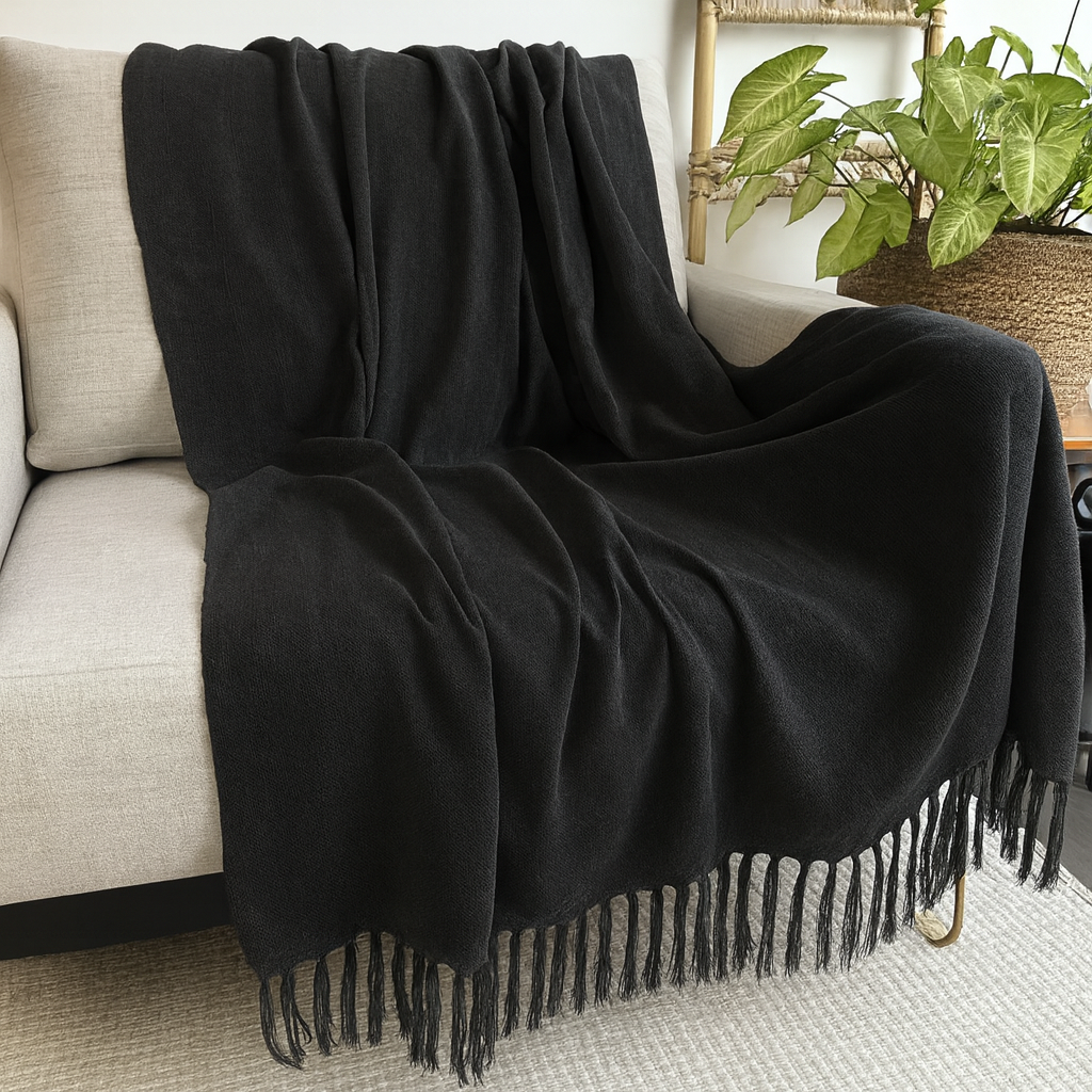 Manta para Sofá Artesanal Algodão Essencial