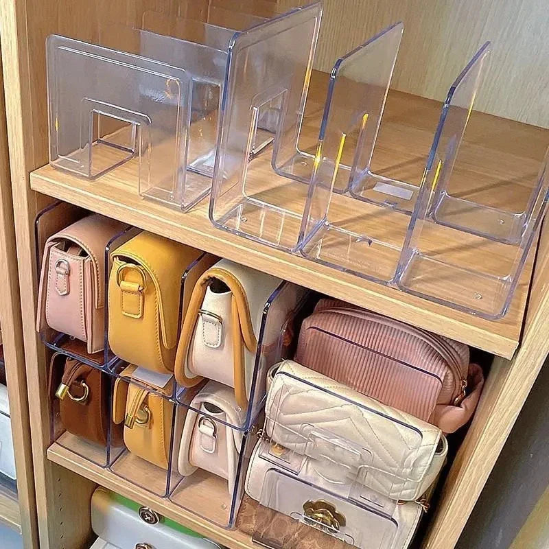 Organizador de Bolsas em Acrílico Com Divisórias p/ 4 Bolsas - Zanatta