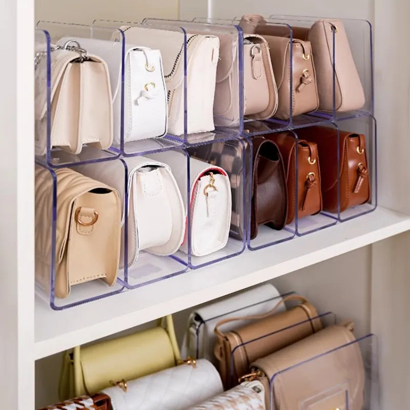 Organizador de Bolsas em Acrílico Com Divisórias p/ 4 Bolsas - Zanatta