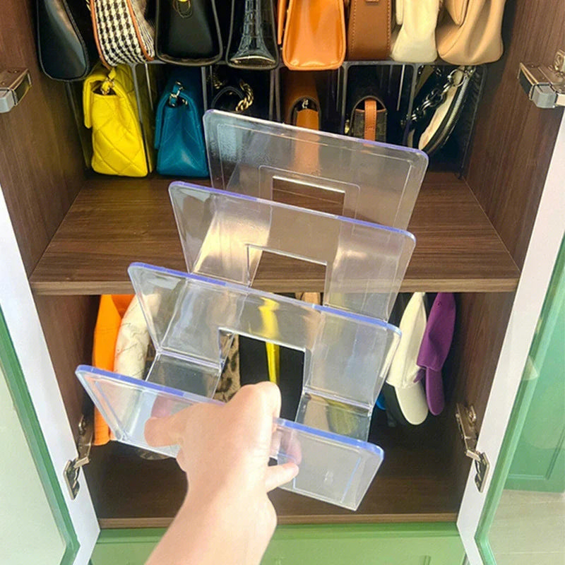 Organizador de Bolsas em Acrílico Com Divisórias p/ 4 Bolsas - Zanatta