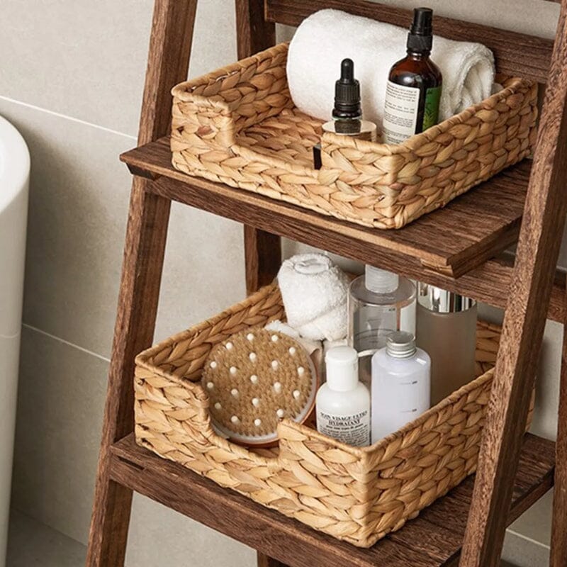 Cesta de Palha Organizadora Estilo Rattan - Zanatta