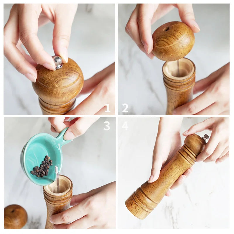 Moedor de Pimenta ou Saleiro de Madeira Maciça - Zanatta