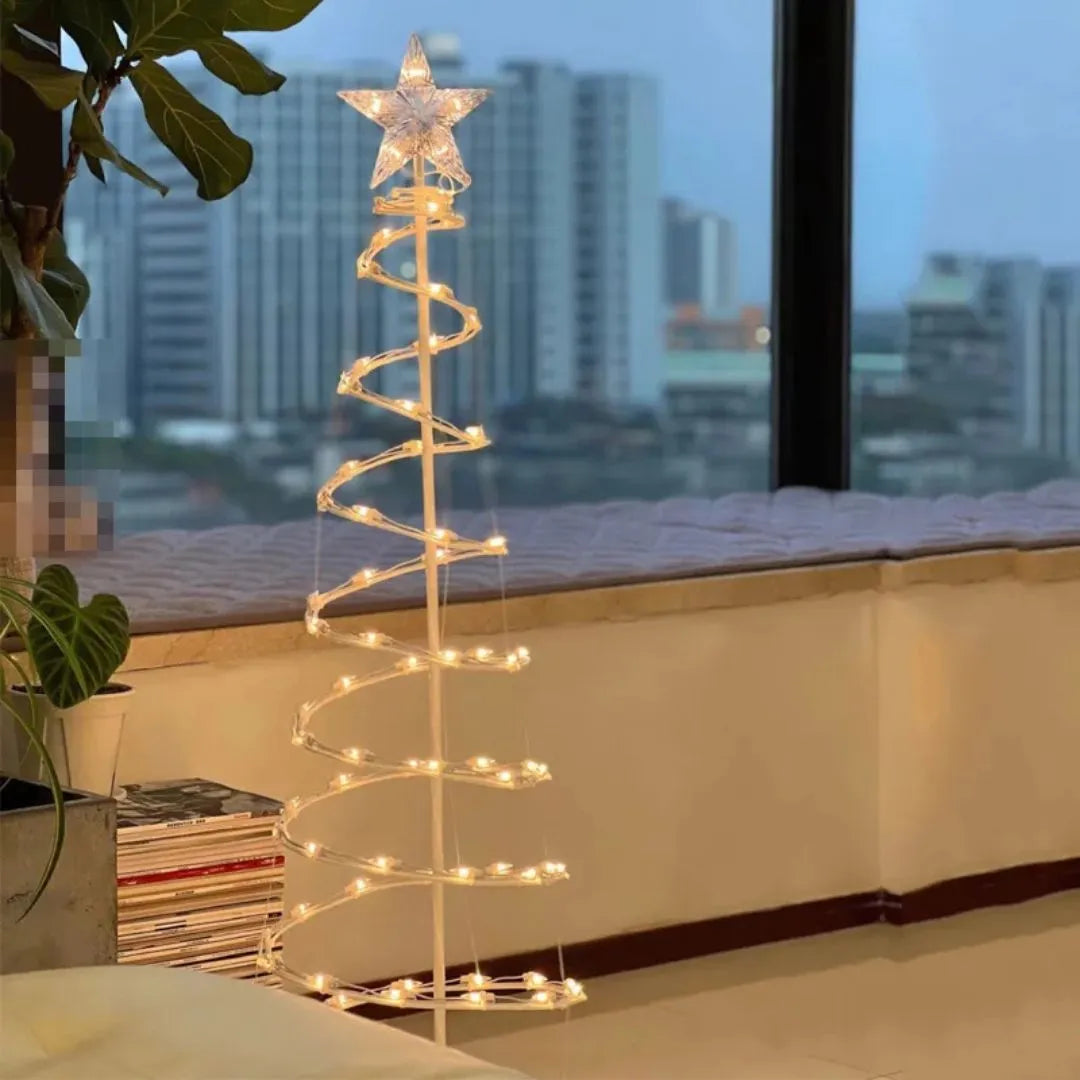 Árvore de Natal Branca em LED Retrátil 1,2m - Decoração de Natal Criativa