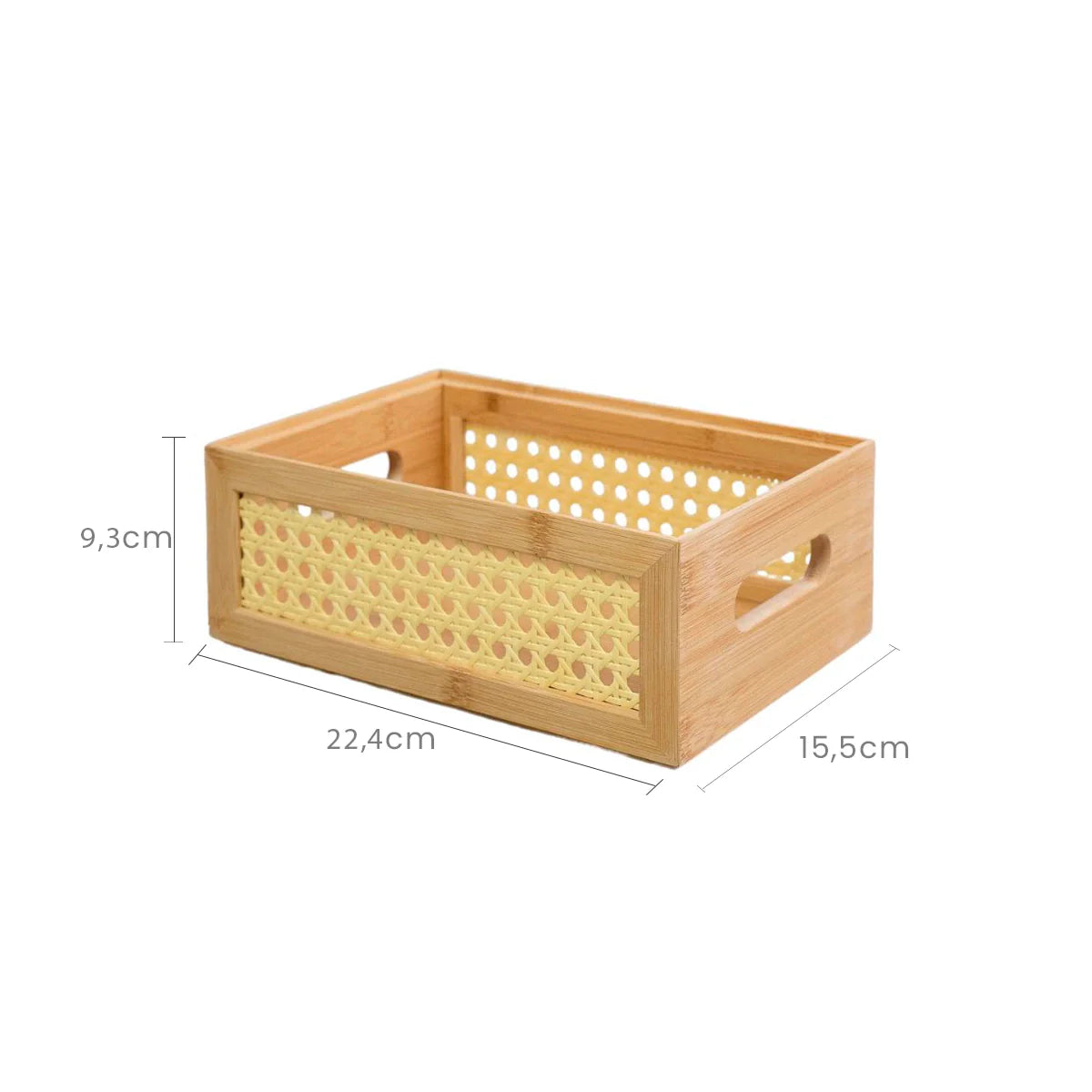 Caixa Organizadora de Bambu com Palhinha Indiana Essenza Natural