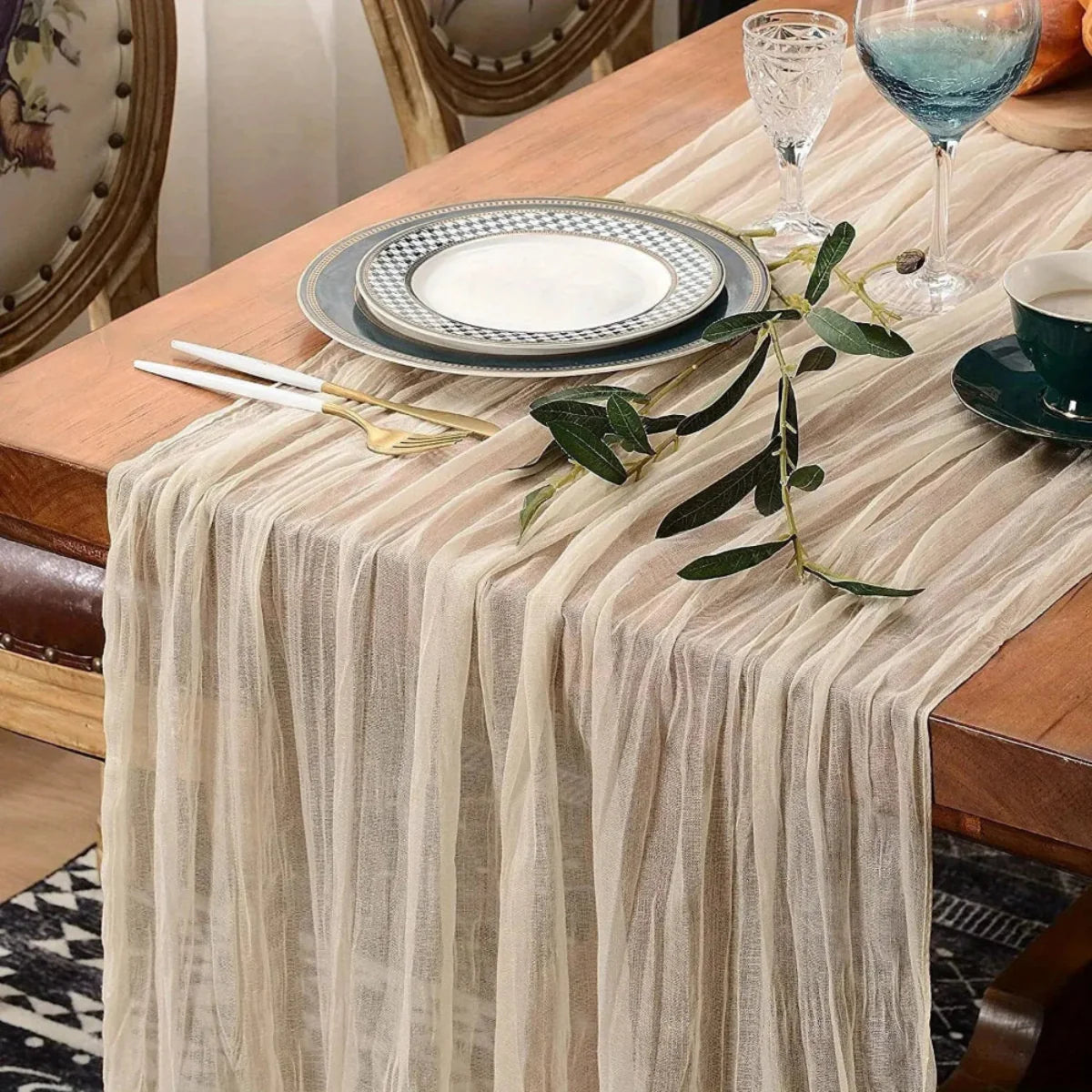 Caminho de Mesa Boho para Decoração