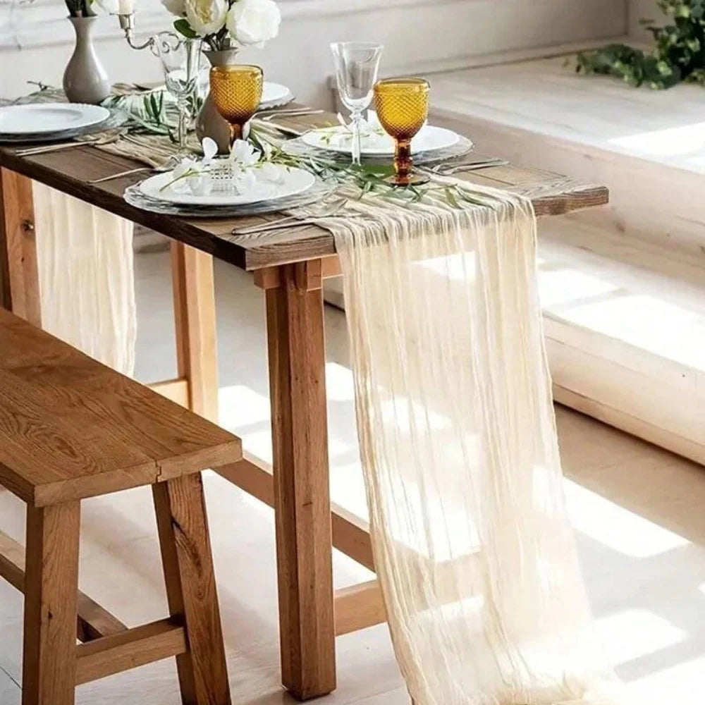 Caminho de Mesa Boho para Decoração