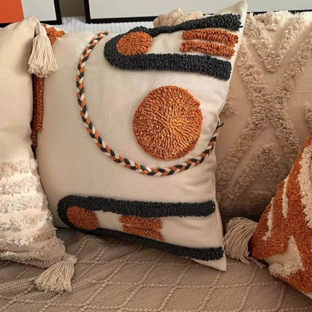Capas de Almofadas Boho Bordada