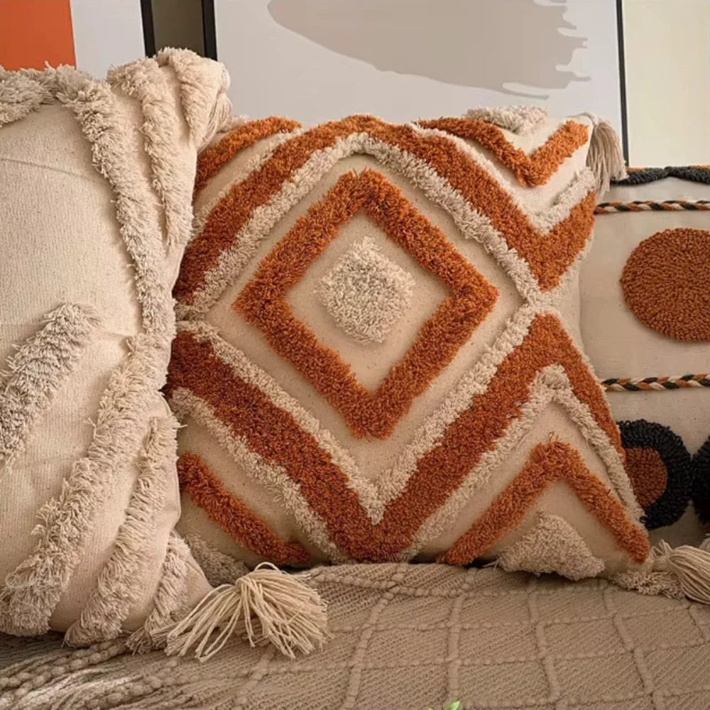 Capas de Almofadas Boho Bordada