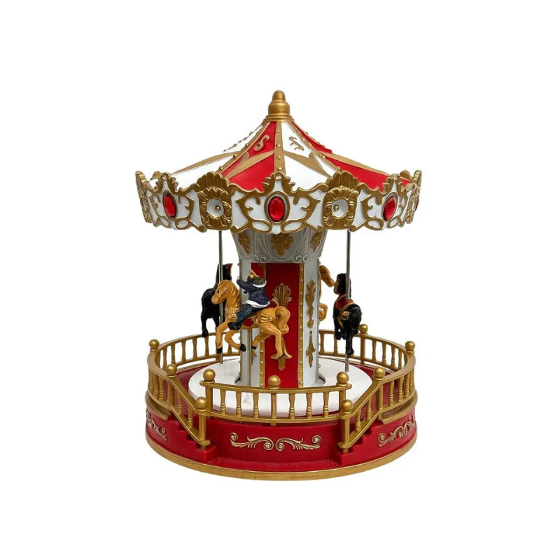 Carrossel de Natal Musical com Luz Decorativa
