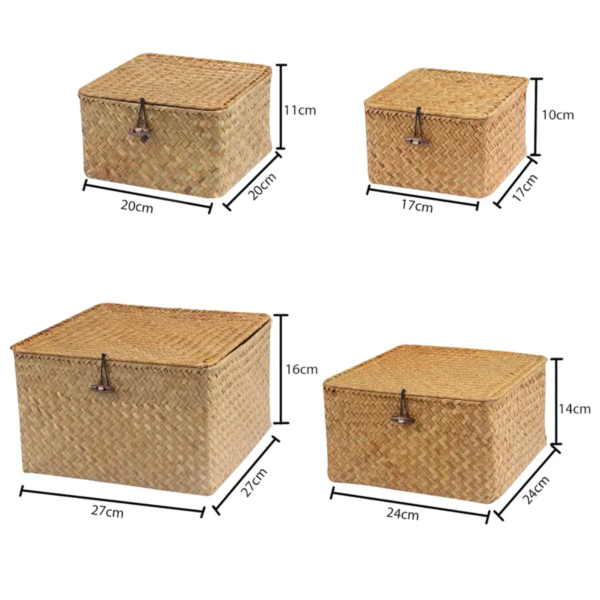 Cesto de Armazenamento Natural Savé - 04 peças