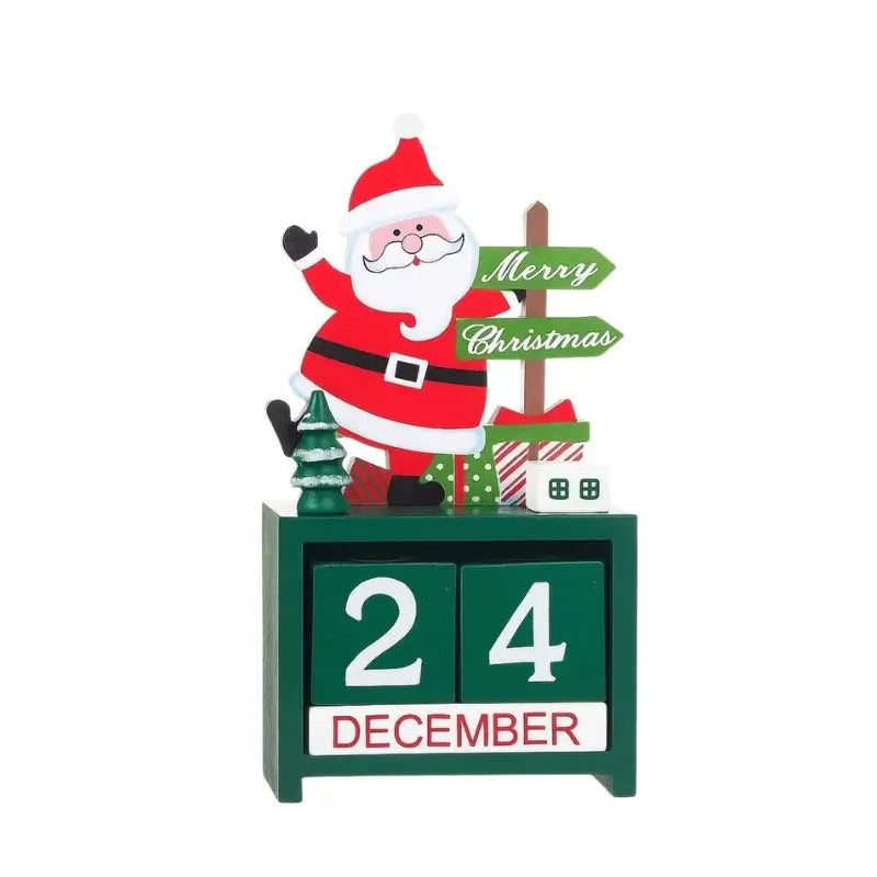 Decoração de Natal Calendário em Madeira