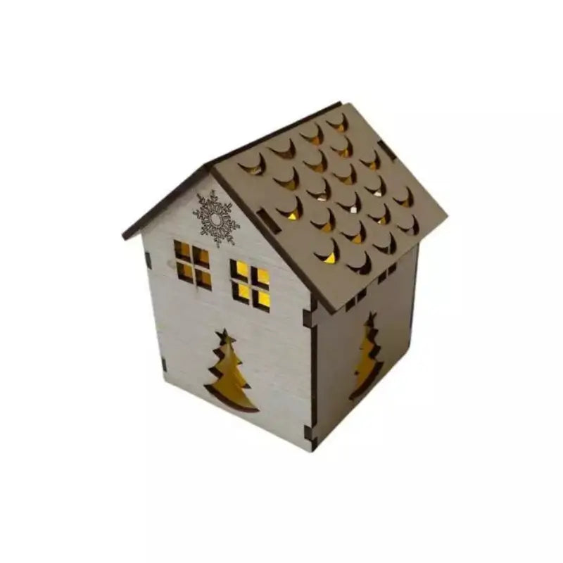 Decoração de Natal Vila de casas 4 peças com Luz