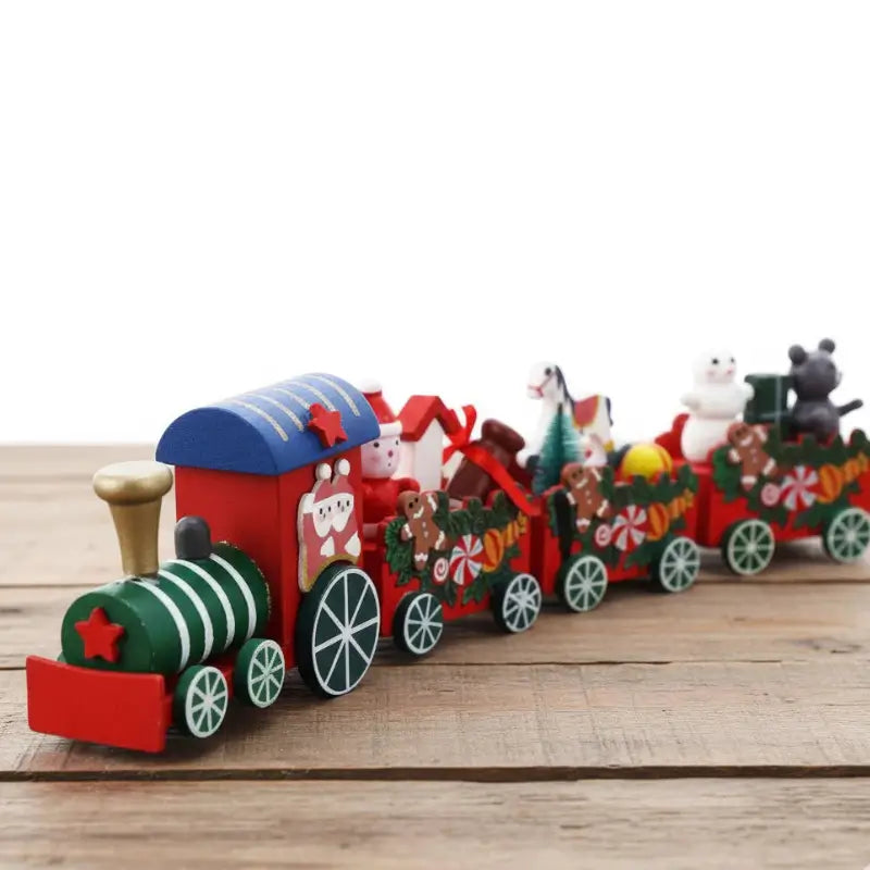 Enfeite de Natal Trenzinho Natalino em Madeira