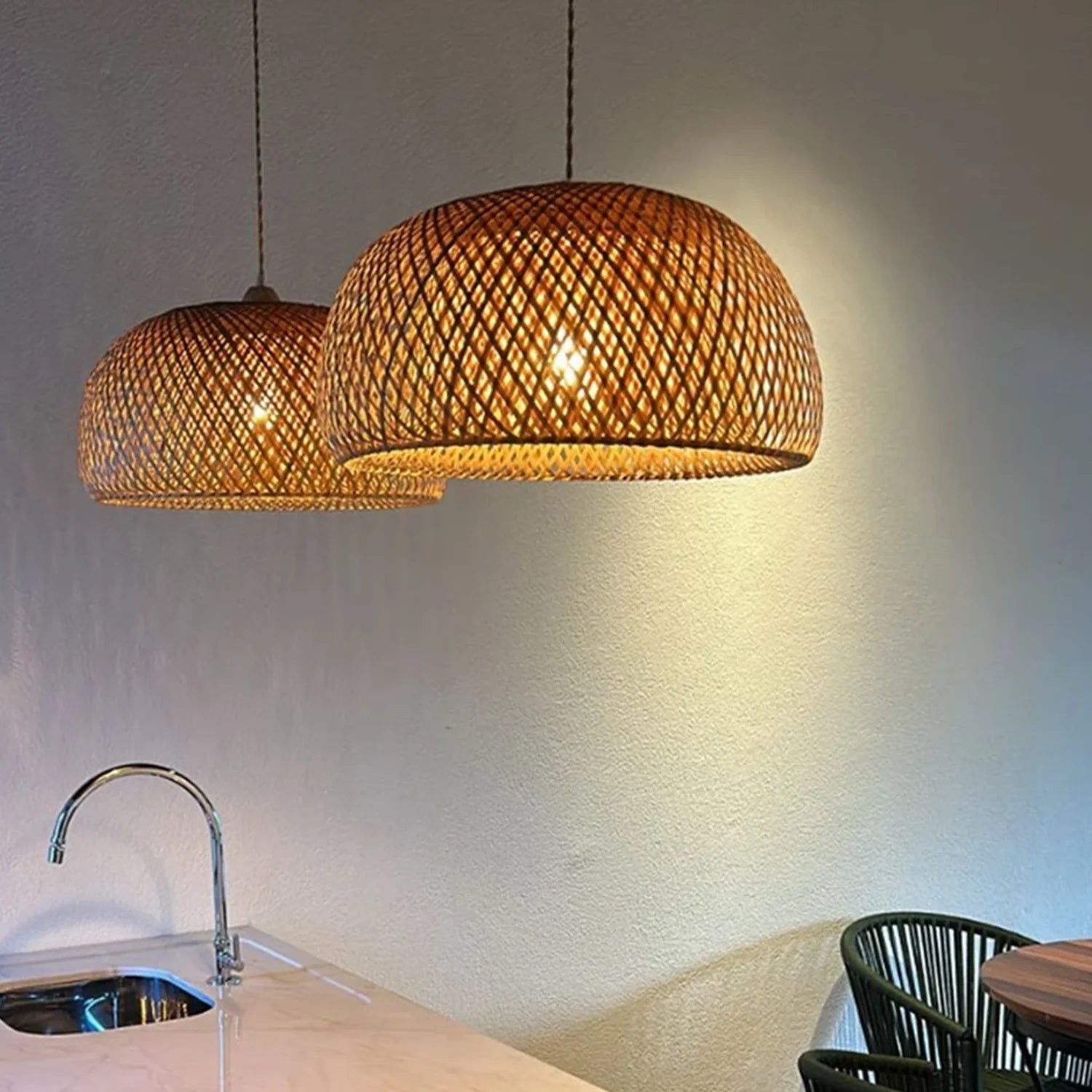 Luminária Pendente de Bambu Encantos