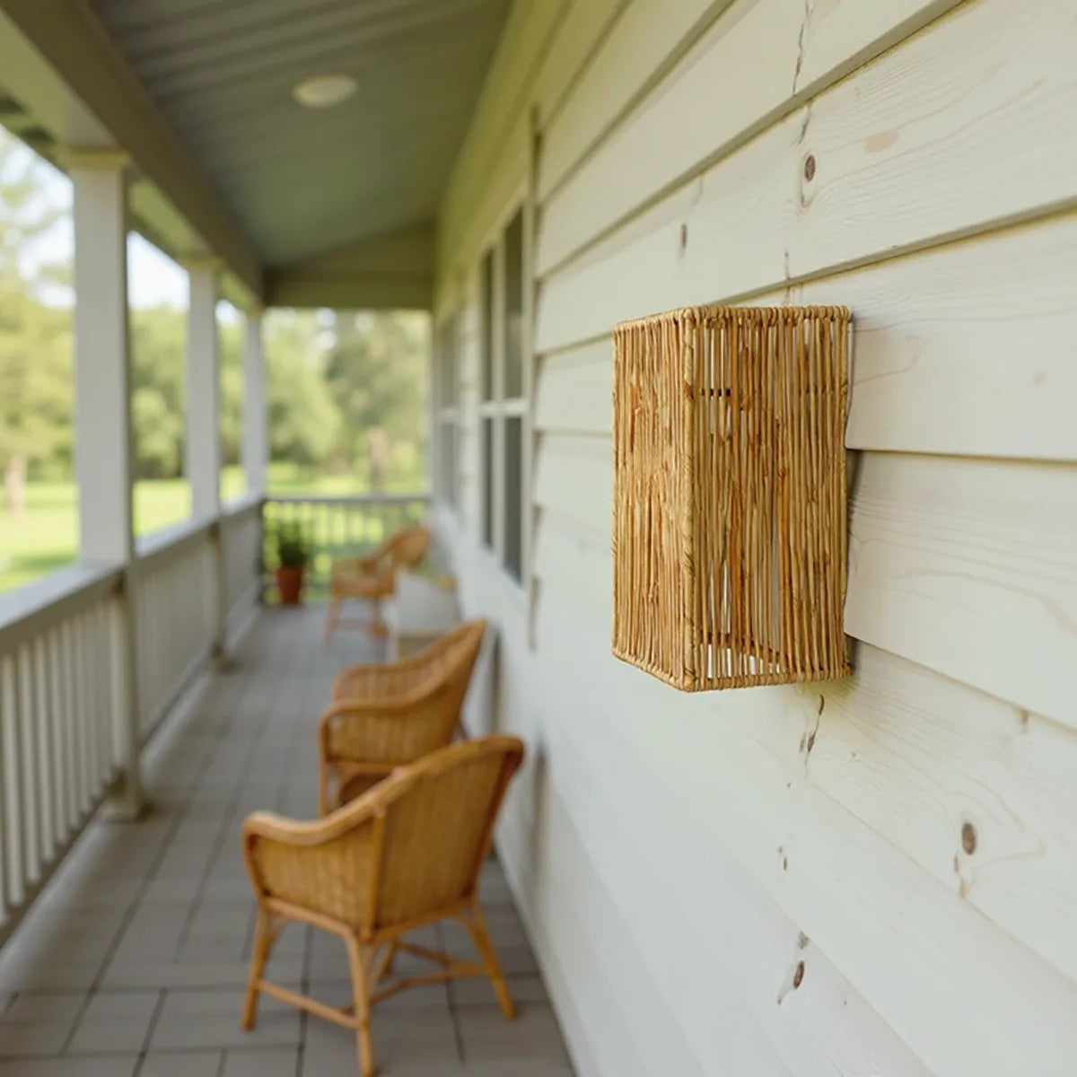 Luminária Arandela de Palha Tanah