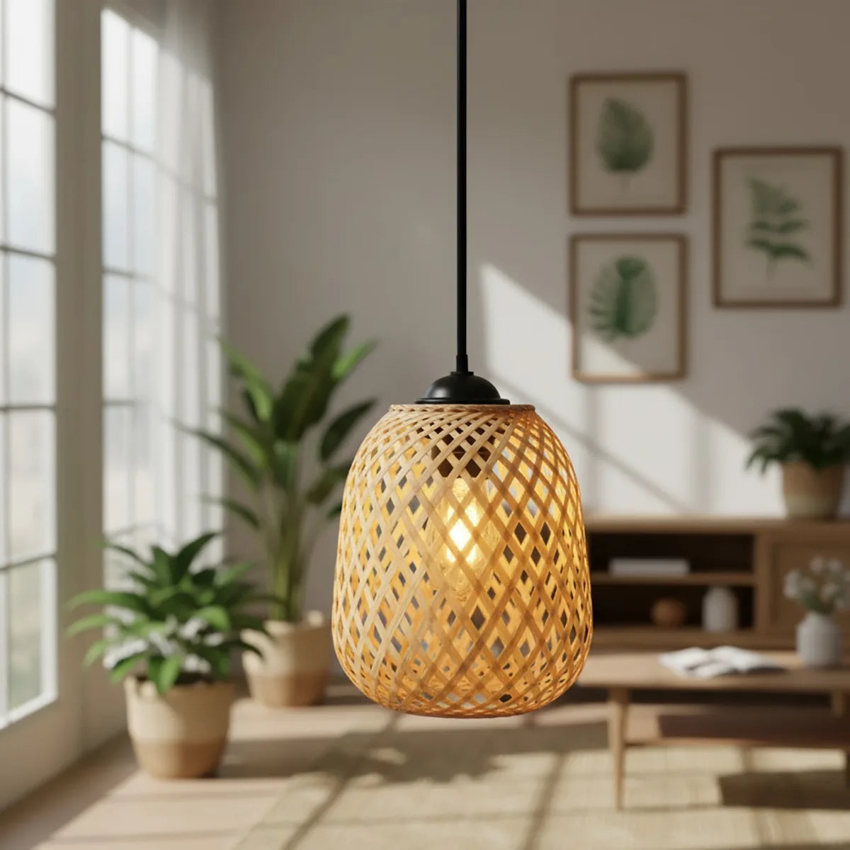 Luminária Pendente Bambu Hive