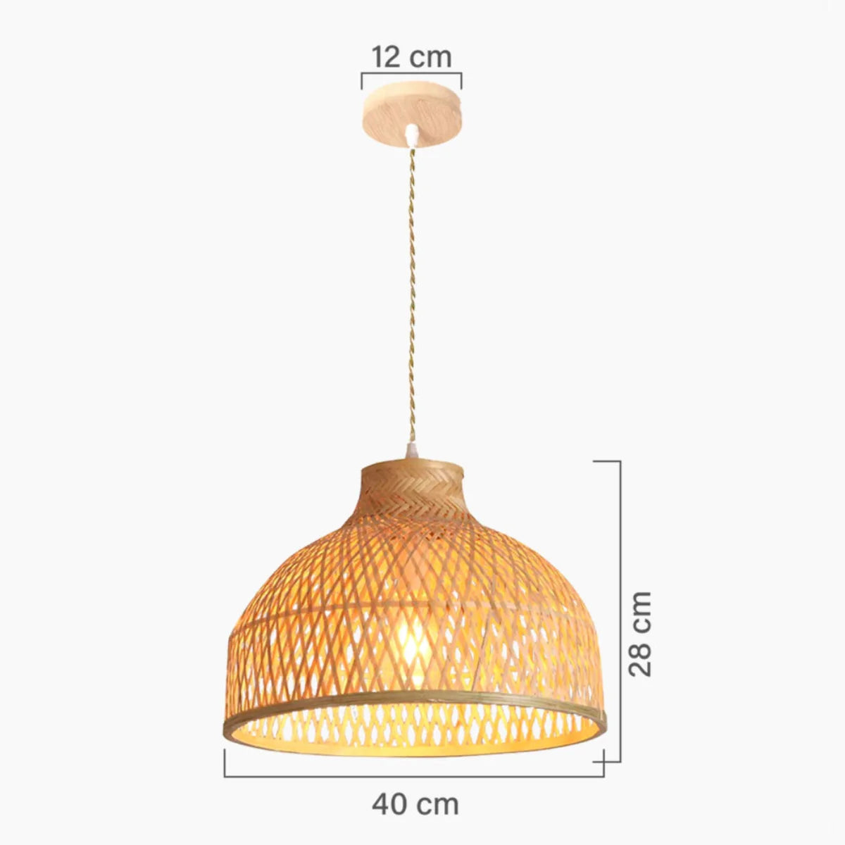 Luminária Pendente de Bambu Kora