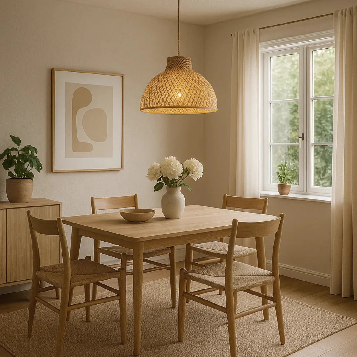 Luminária Pendente de Bambu Kora