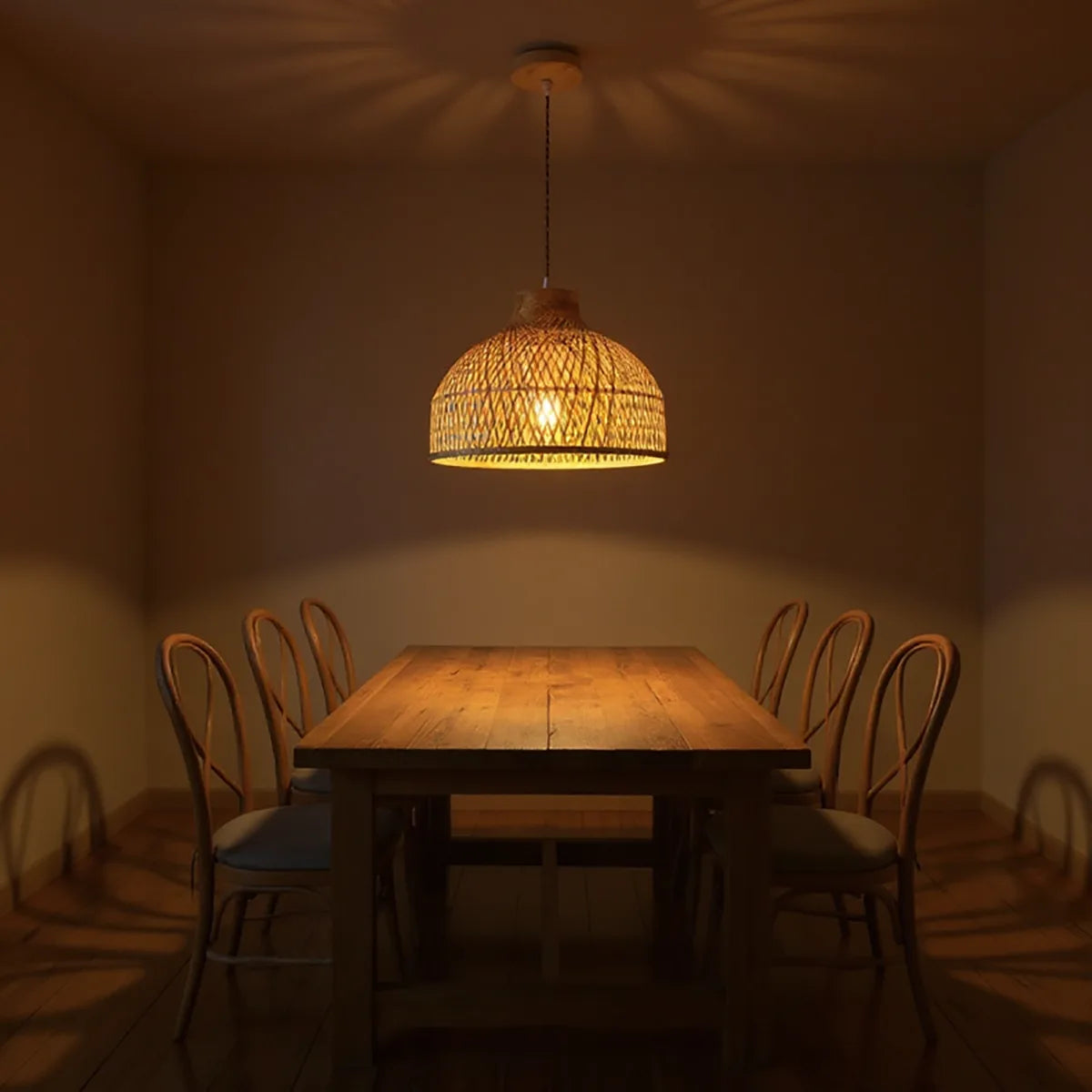 Luminária Pendente de Bambu Kora