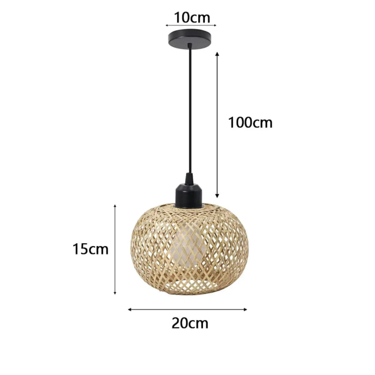 Luminária Pendente de Bambu Luma