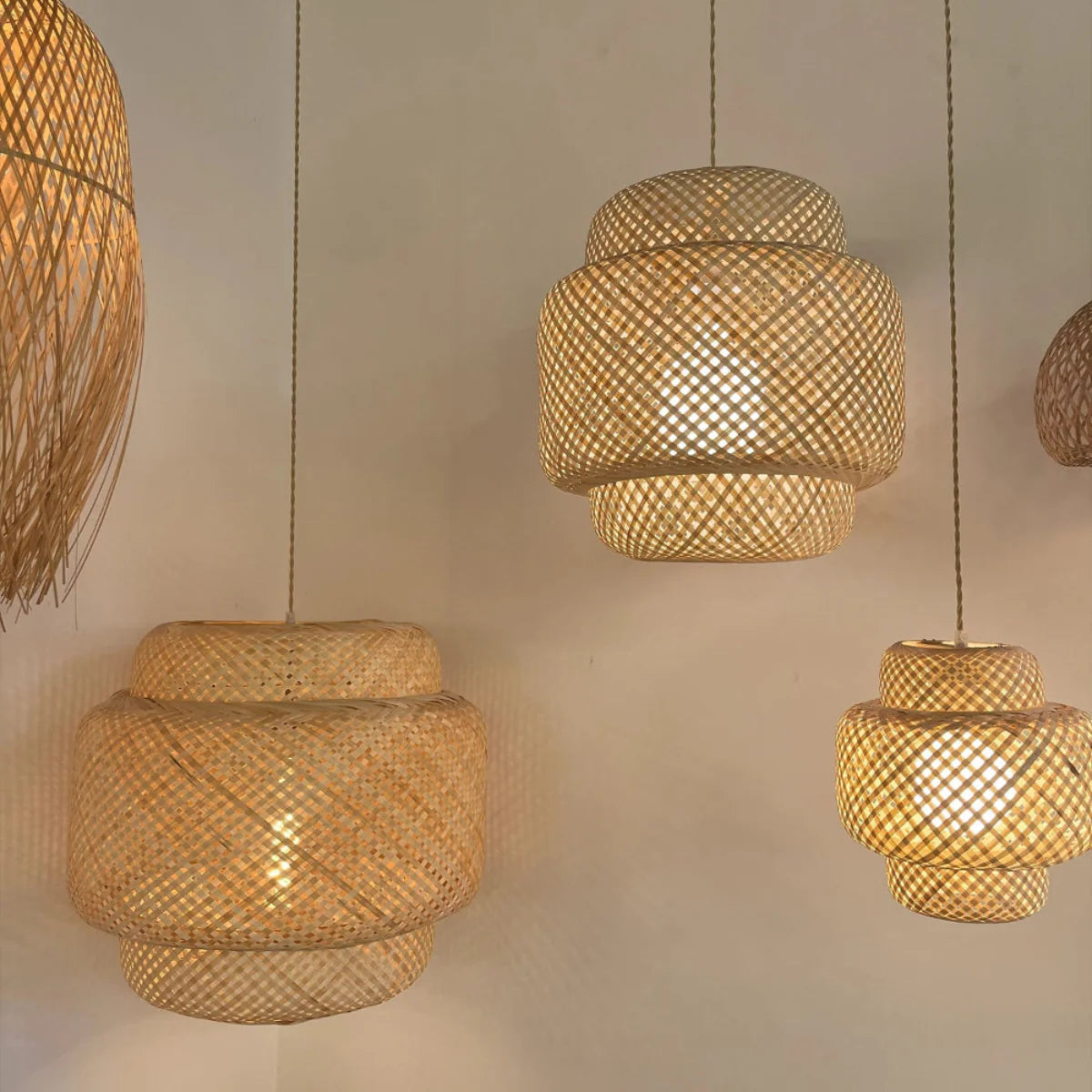 Luminária Pendente de Bambu Nest