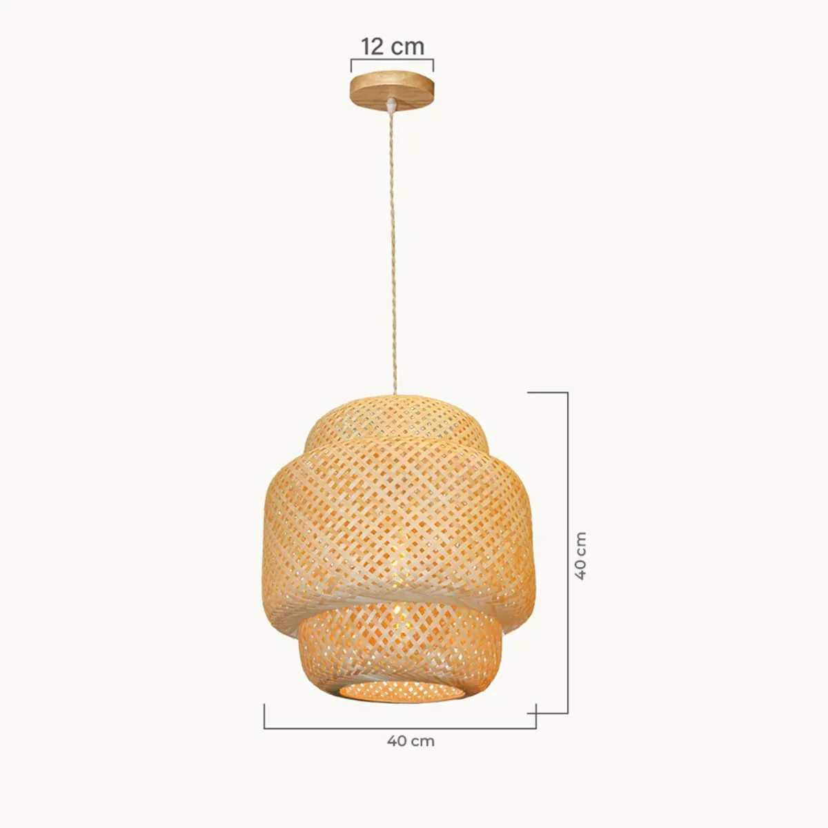Luminária Pendente de Bambu Nest