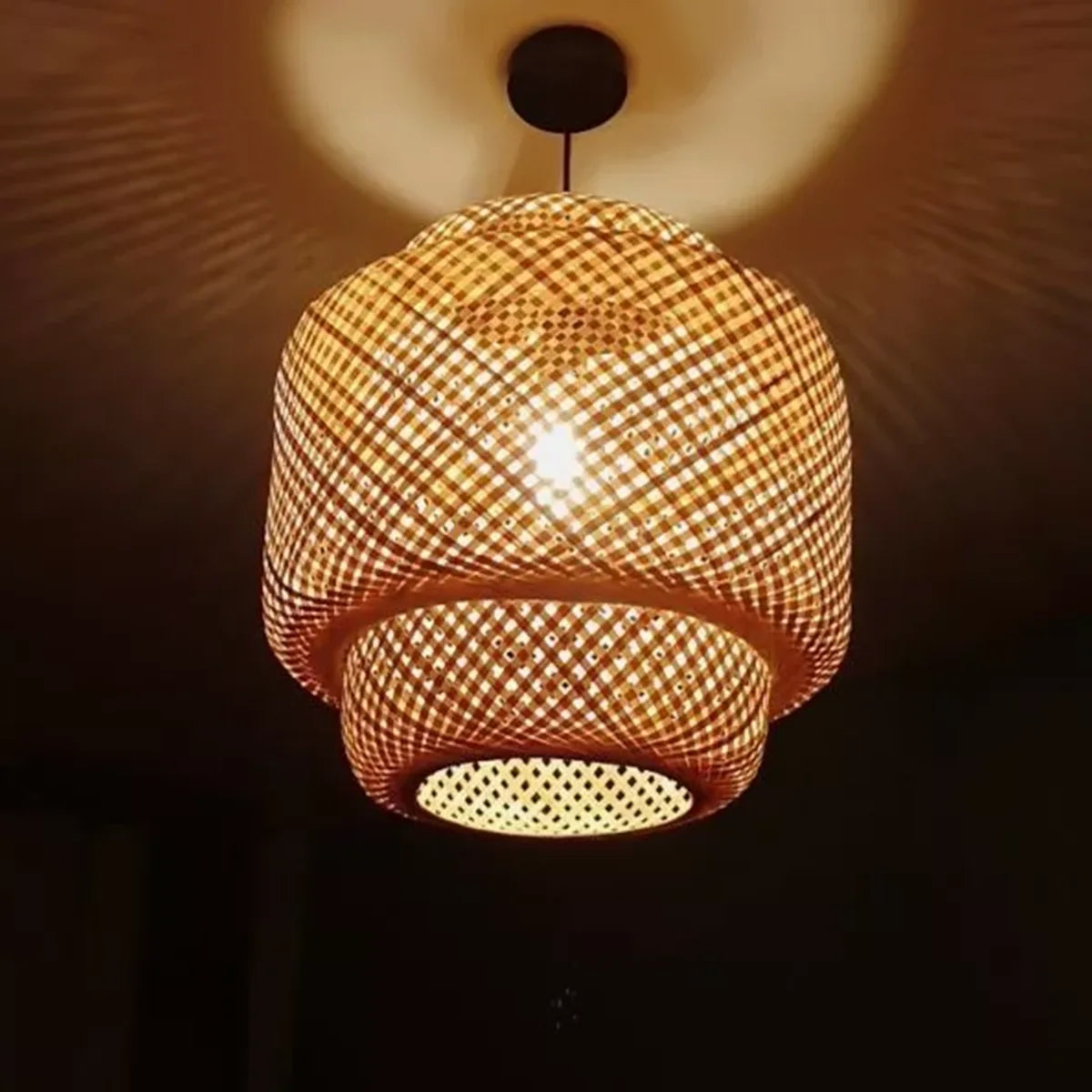 Luminária Pendente de Bambu Nest