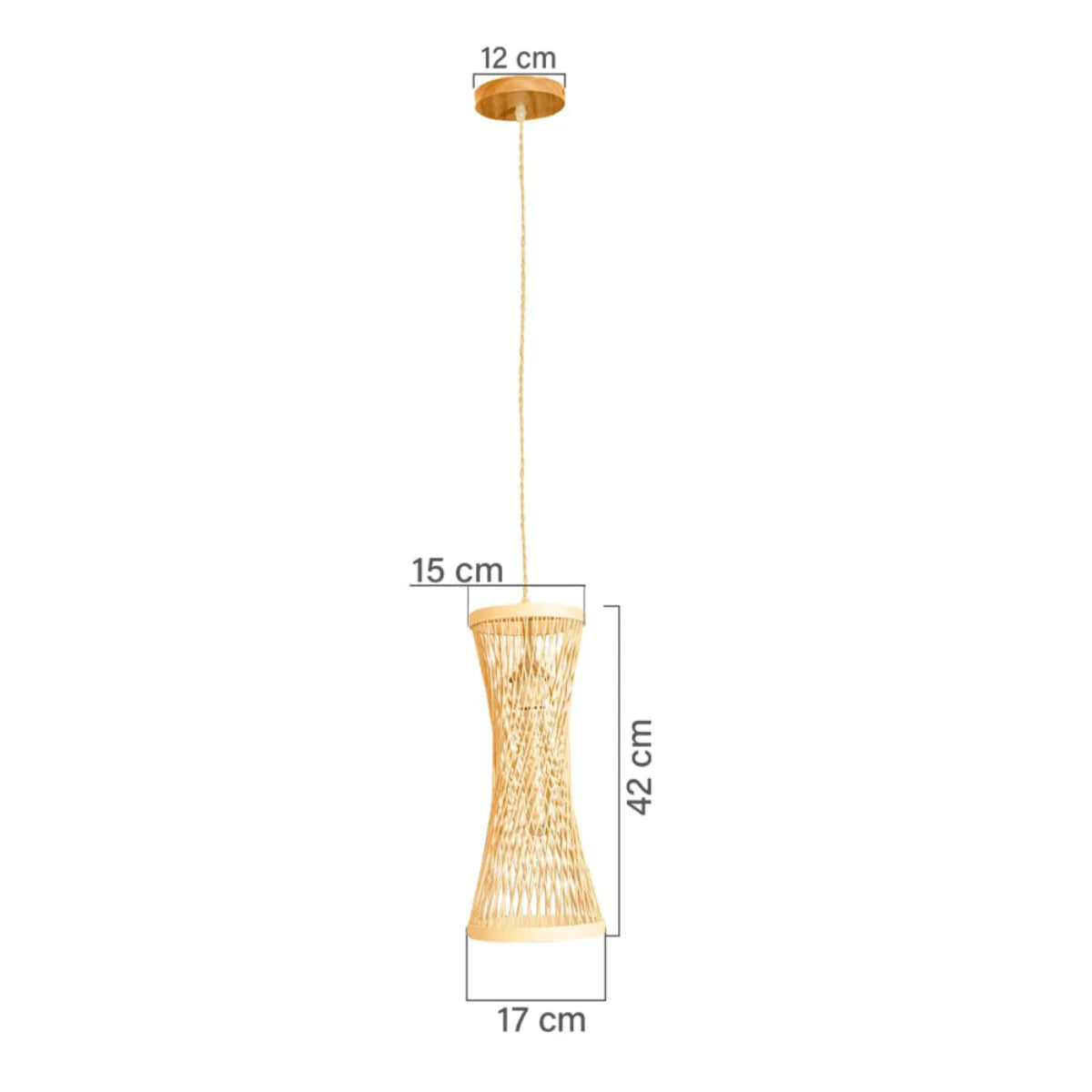 Kit 3 Luminárias Pendente de Bambu Suna