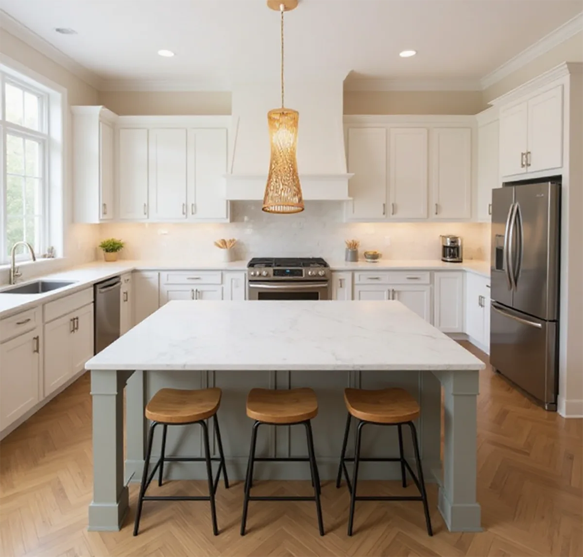 Kit 3 Luminárias Pendente de Bambu Suna