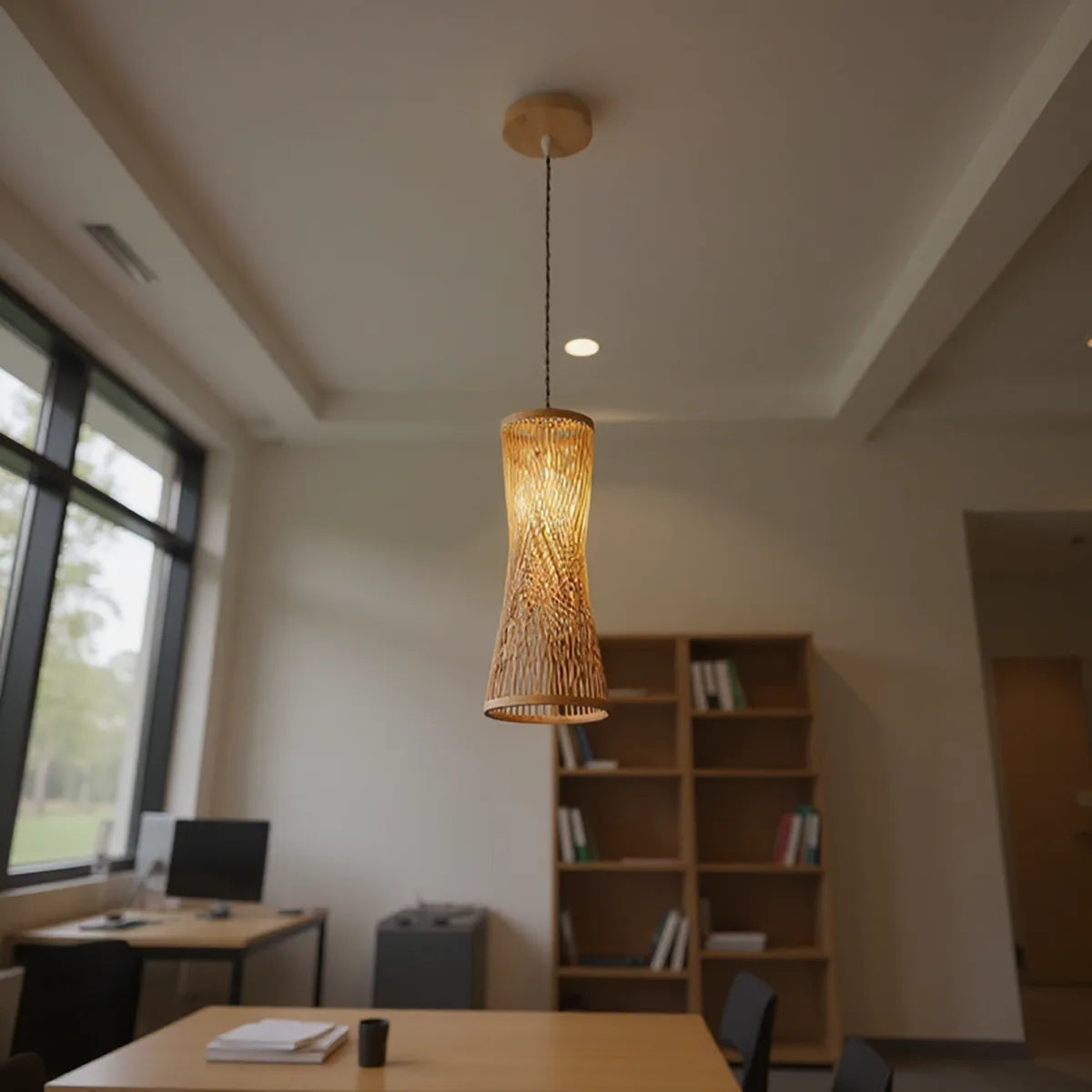 Kit 3 Luminárias Pendente de Bambu Suna