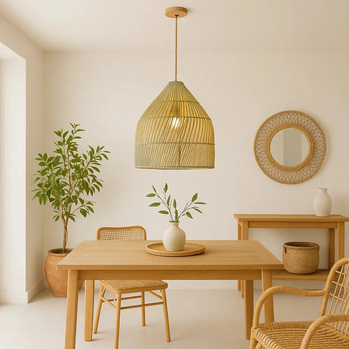 Luminária Pendente de Bambu Surya