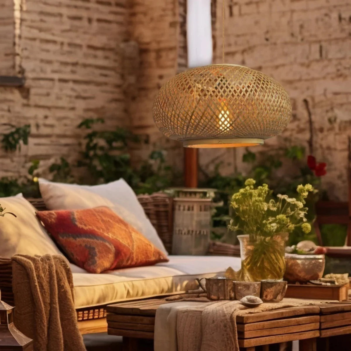 Luminária Pendente de Bambu Tayra