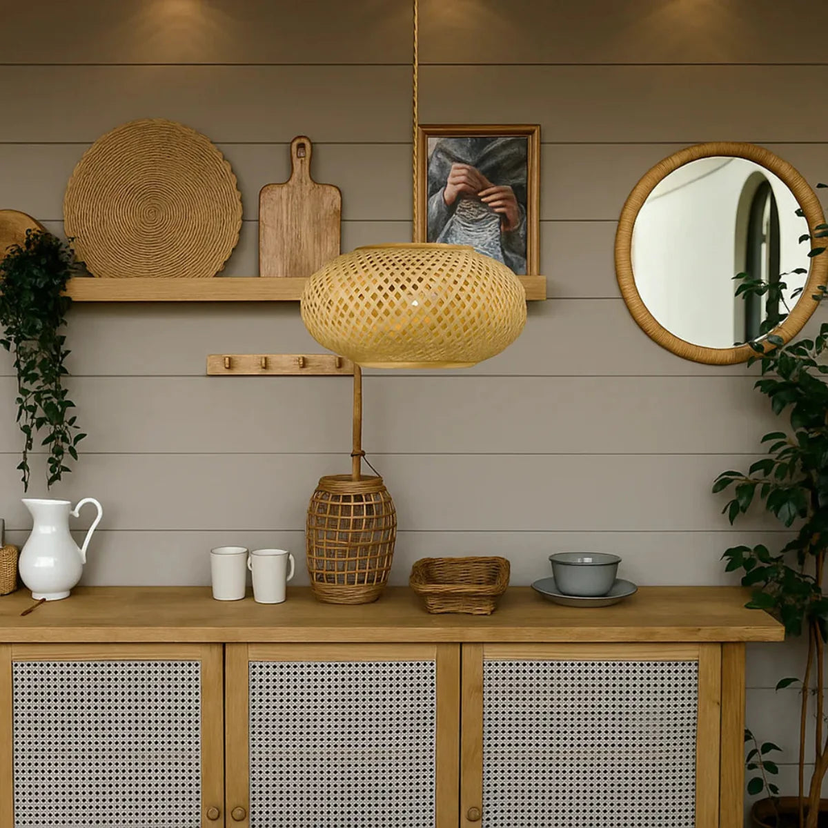 Luminária Pendente de Bambu Tayra