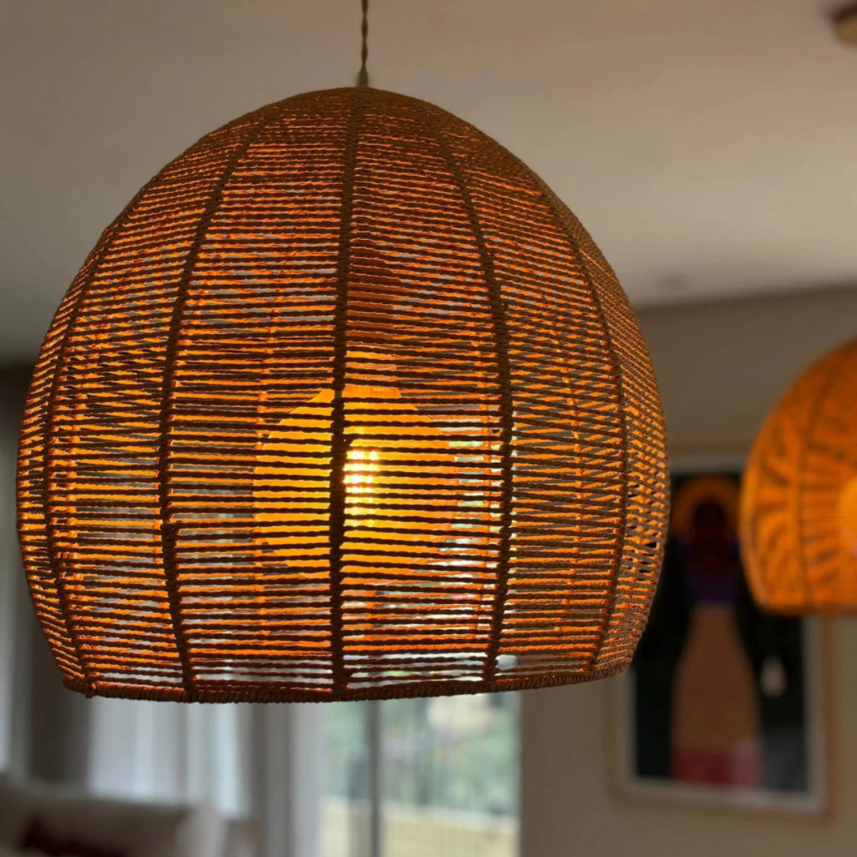 Luminária Pendente de Bambu Yuma