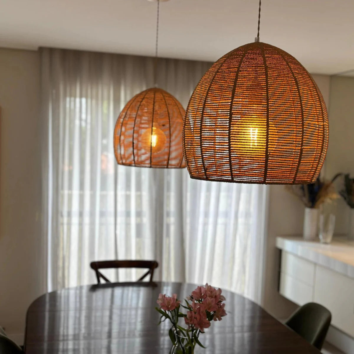 Luminária Pendente de Bambu Yuma