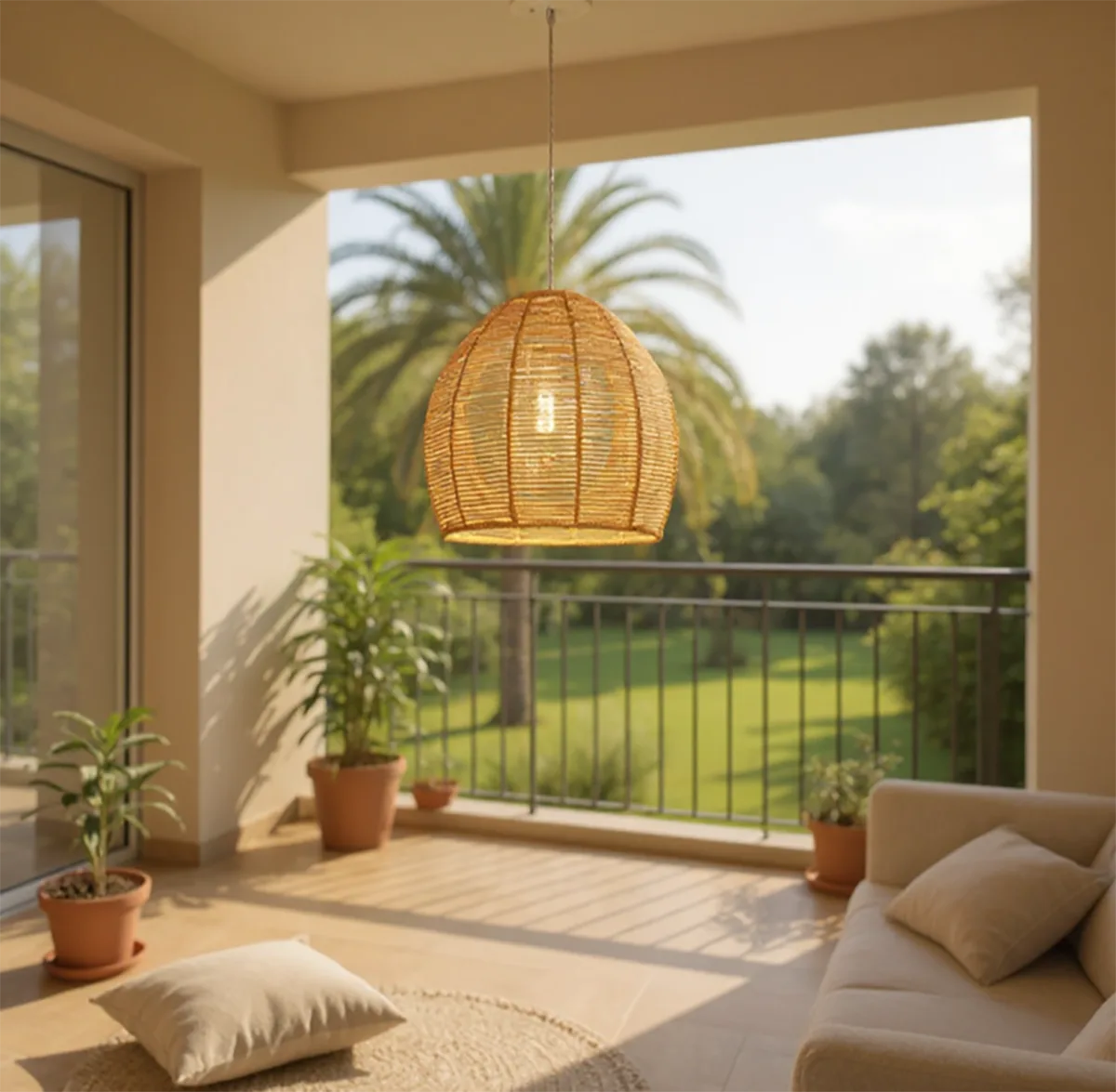 Luminária Pendente de Bambu Yuma