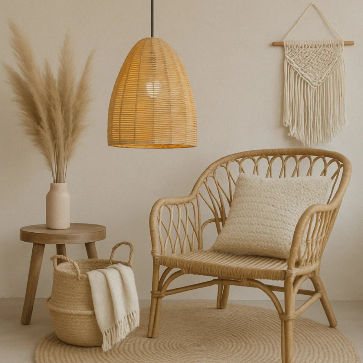 Luminária Pendente de Palha Anauê