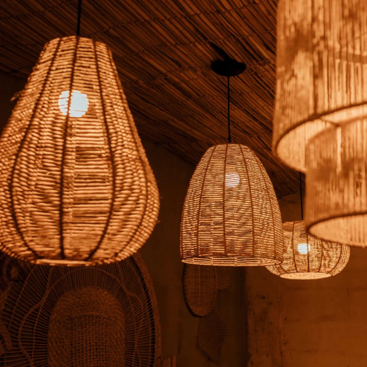 Luminária Pendente de Palha Anauê