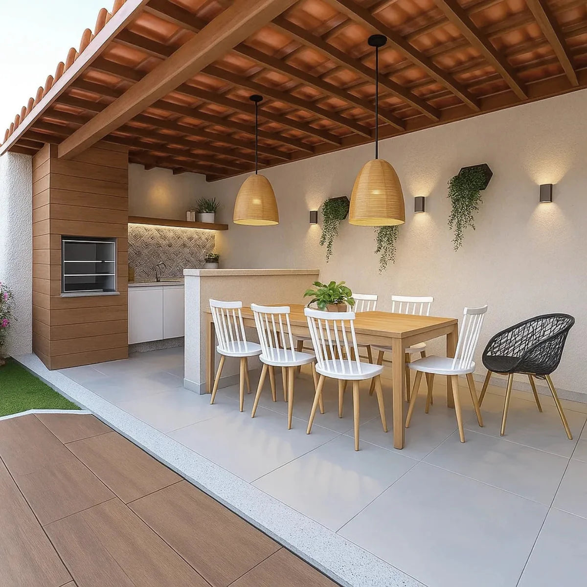 Luminária Pendente de Palha Anauê