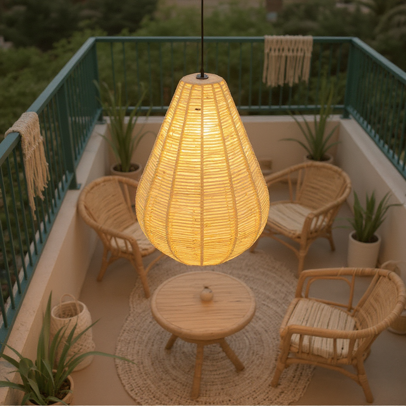 Luminária Pendente de Palha Huaca