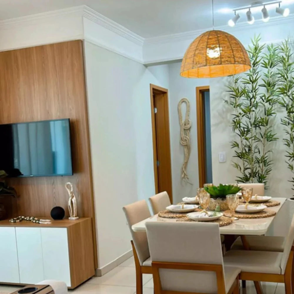 Luminária Pendente de Palha Moara