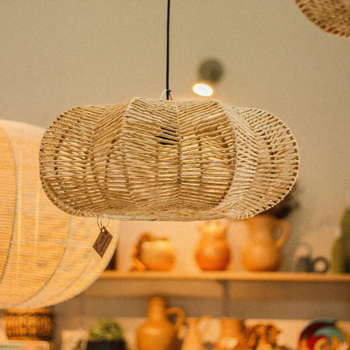 Luminária Pendente de Palha Templo do Sol