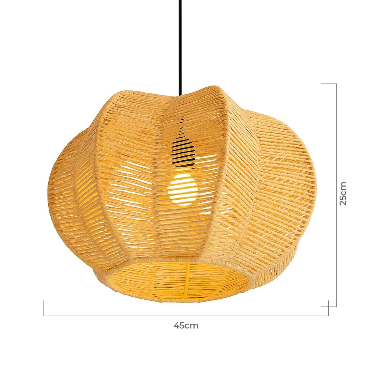 Luminária Pendente de Palha Templo do Sol