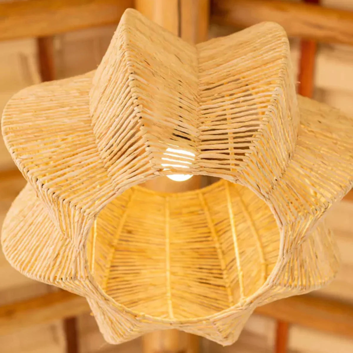 Luminária Pendente de Palha Templo do Sol