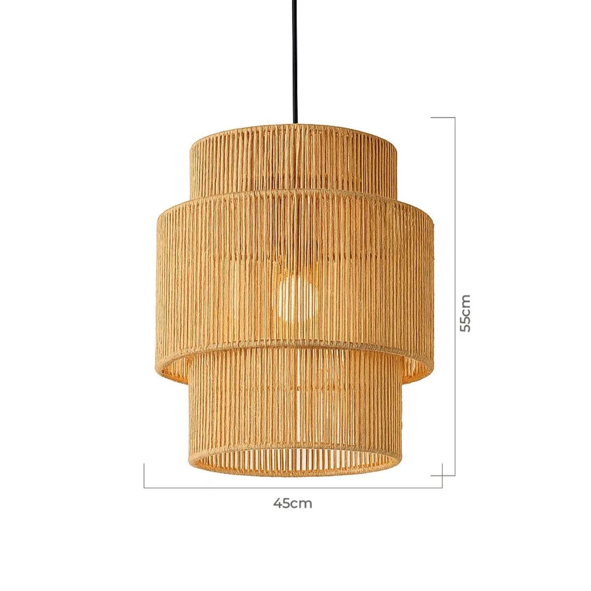 Luminária Pendente de Palha Tikal