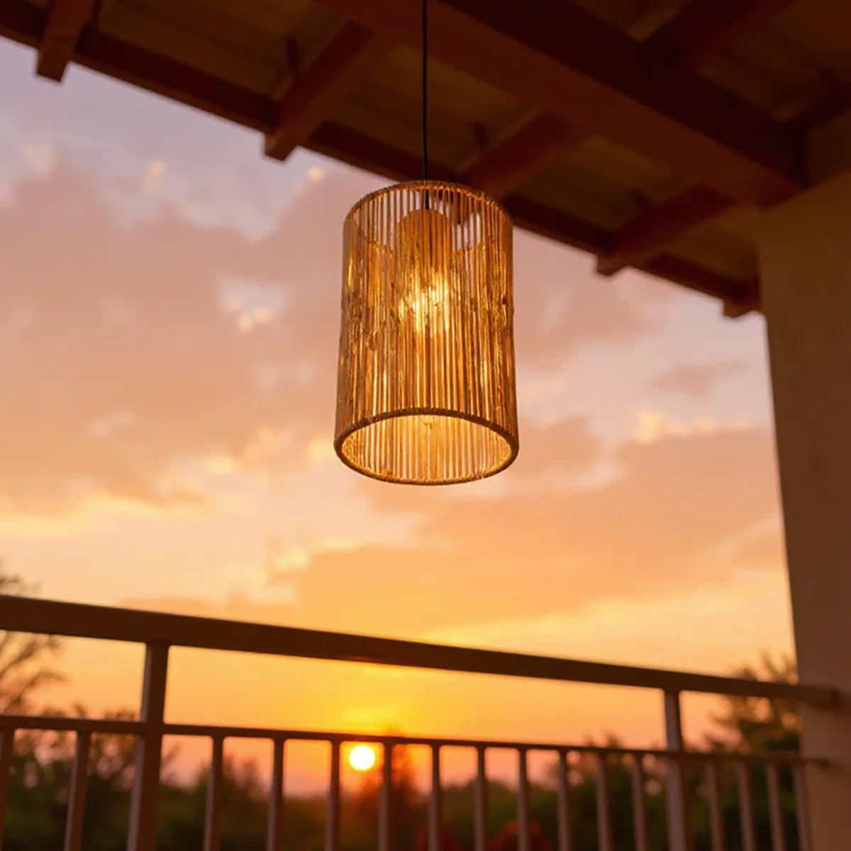 Luminária Pendente de Palha Wasi