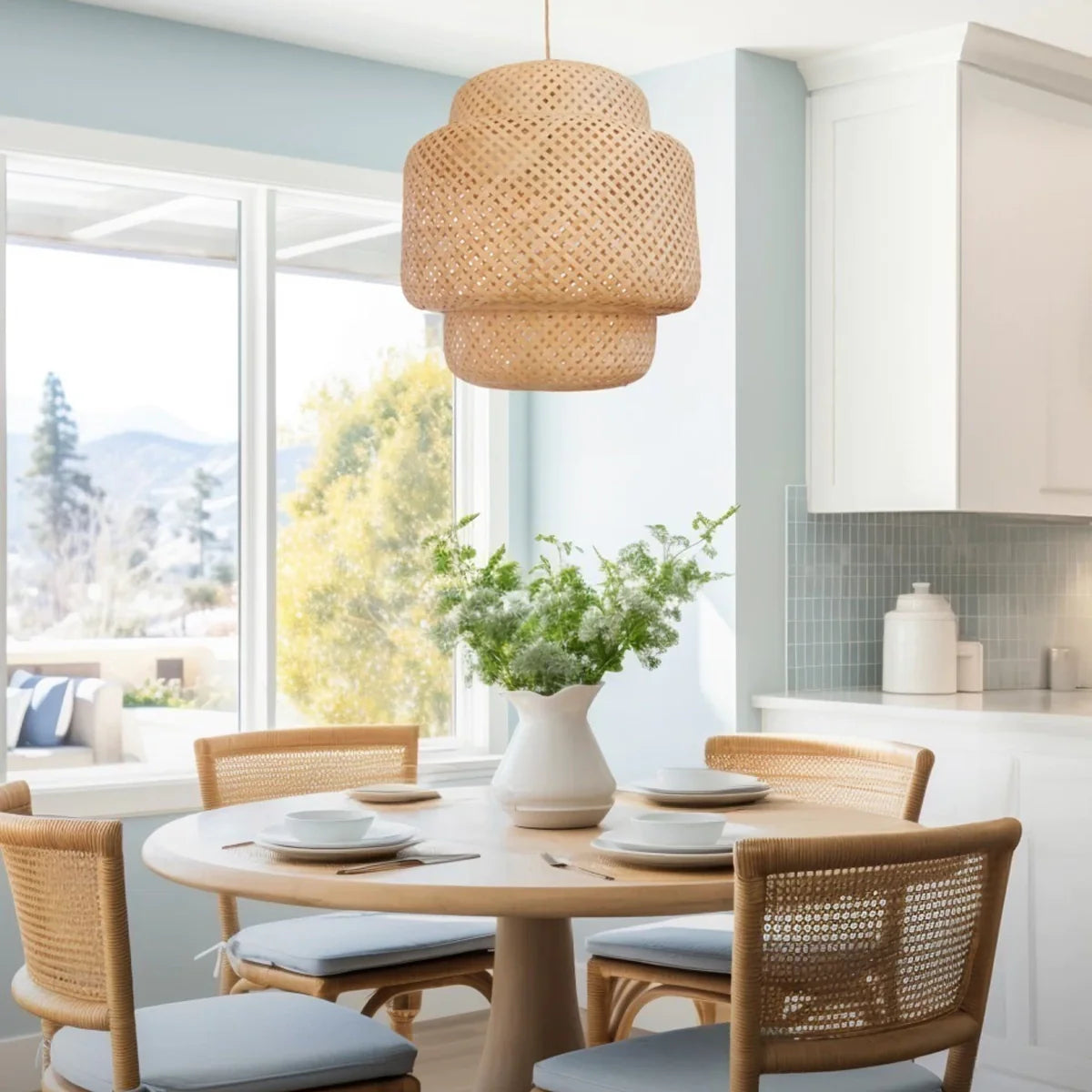 Luminária Pendente de Bambu Nest