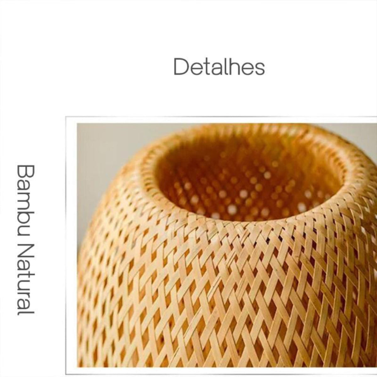 Kit Luminária de Mesa Bambu