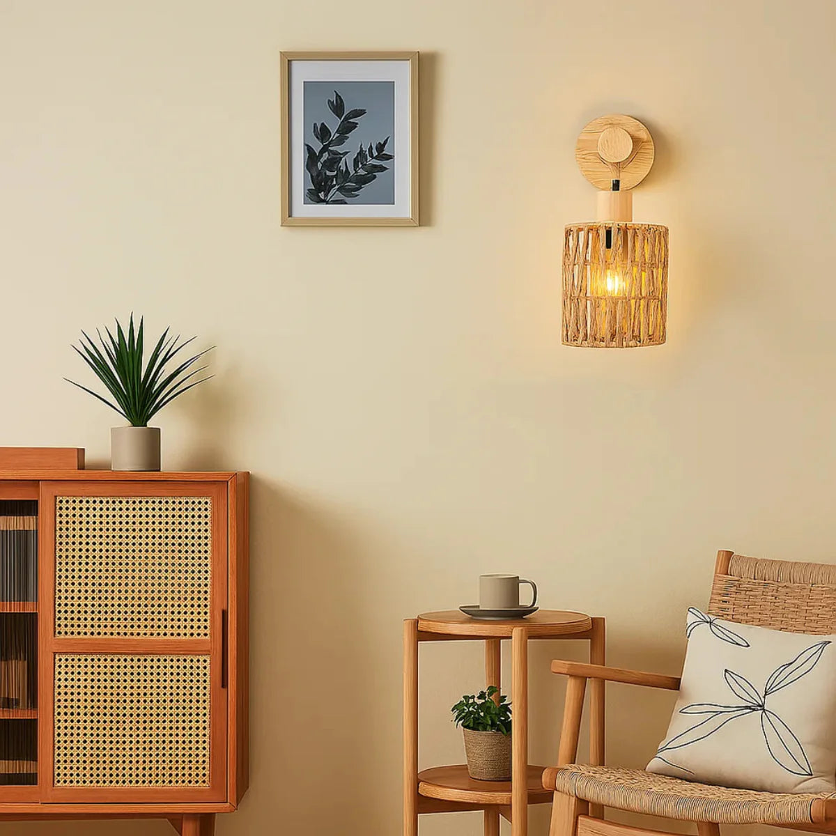 Luminária de Parede Rústica Trançada