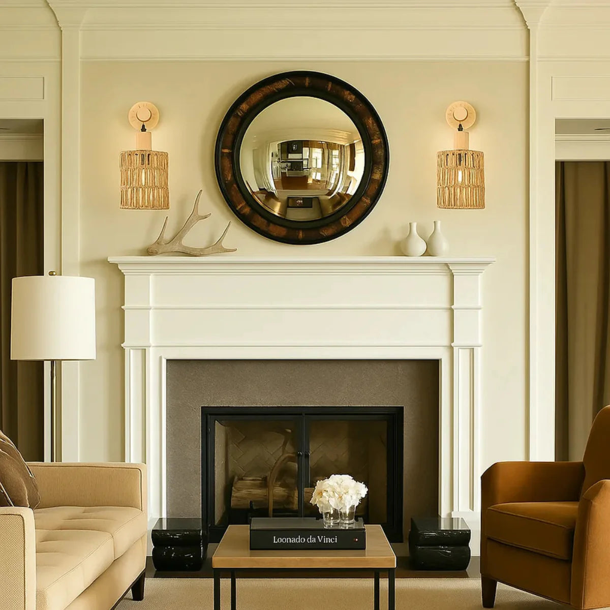 Luminária de Parede Rústica Trançada